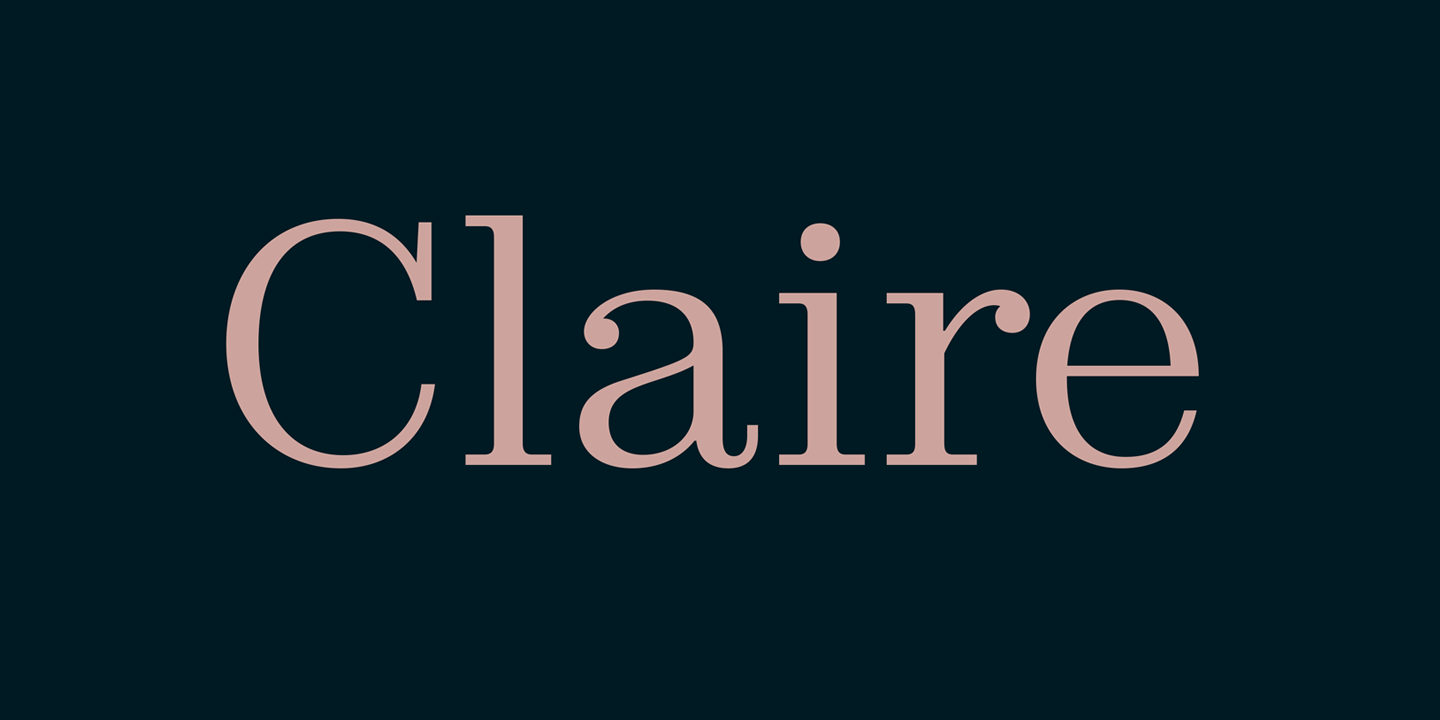 Przykładowa czcionka Claire #1